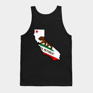 California Bear Flag (vintage distressed look) Tank Top